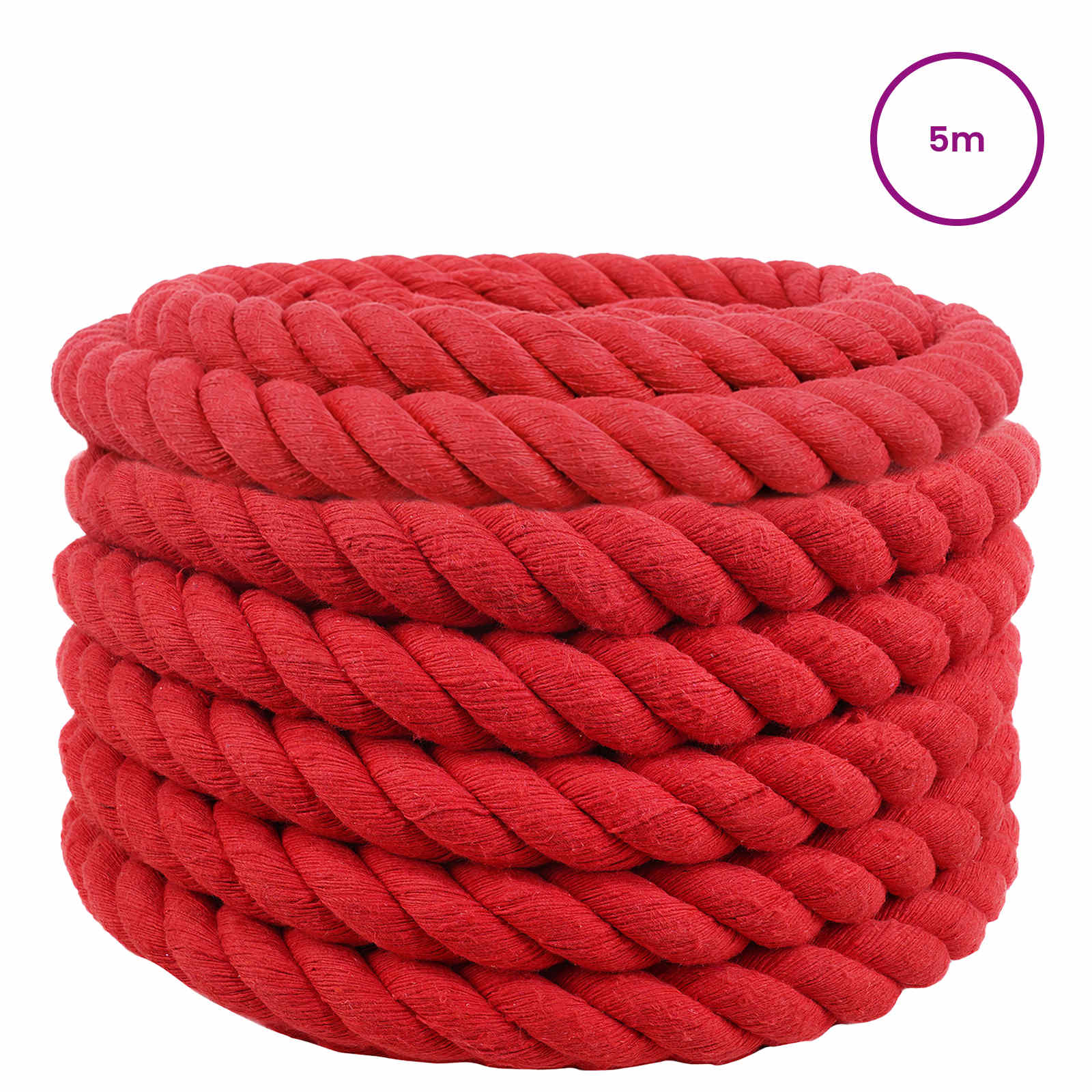 Touw Rood 3,6 x 3,6 x 500 cm Katoen – afbeelding 2