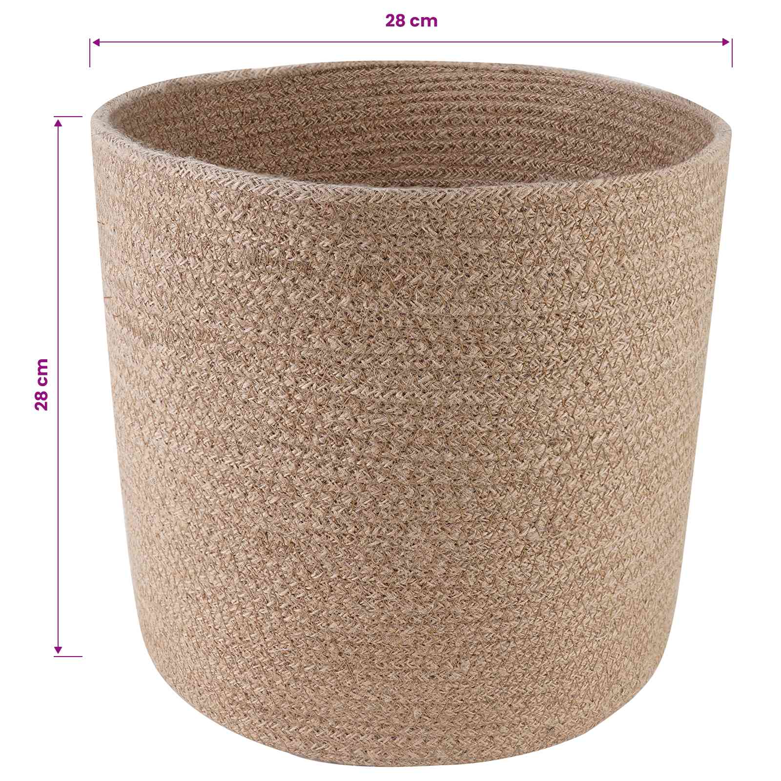 Plantenpot Set 2 pcs Naturel Ø 28 x 28 cm 100% Tossa Jute – afbeelding 5