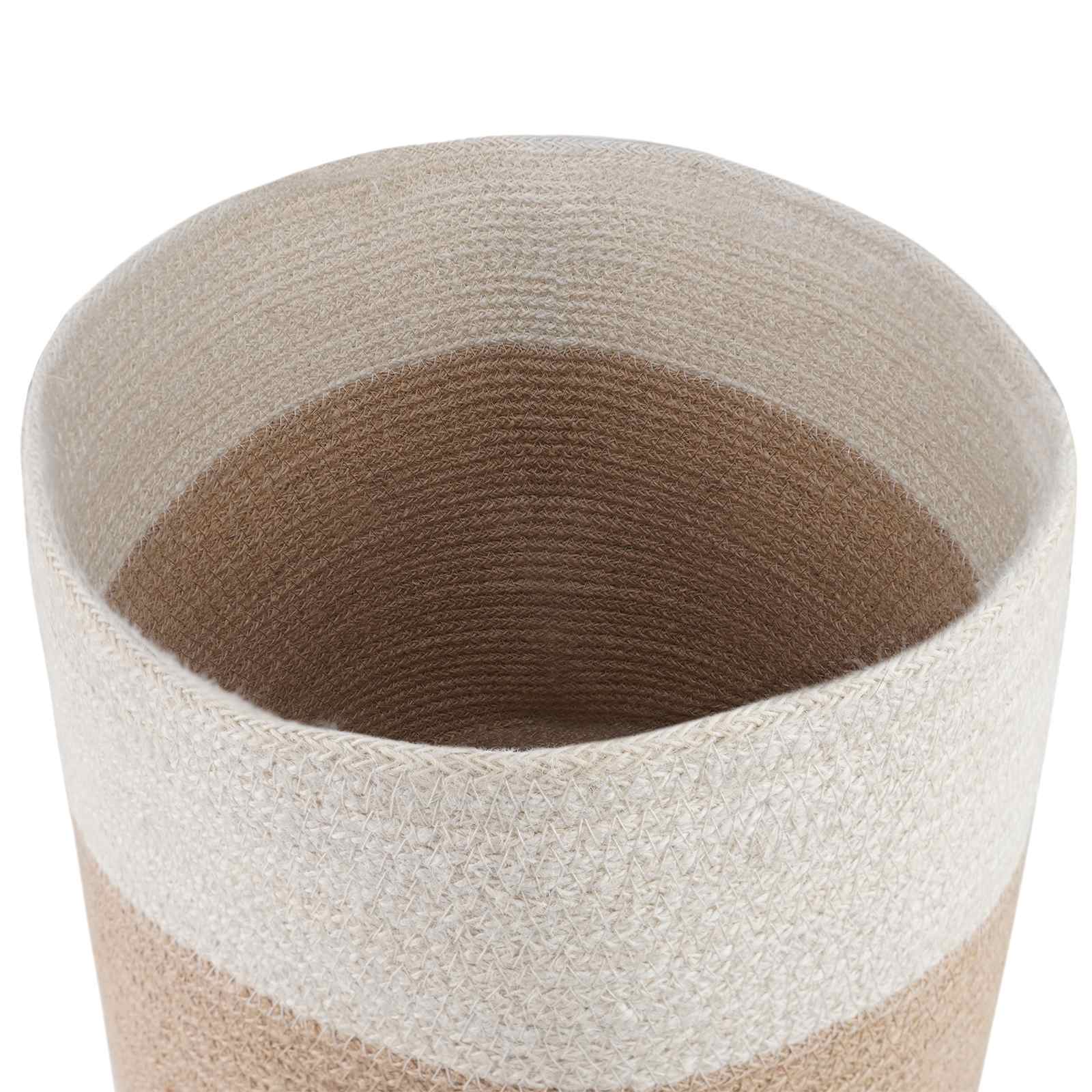 Plantenpot Set 2 pcs Natuurlijk en Wit Ø 28 x 28 cm – afbeelding 3