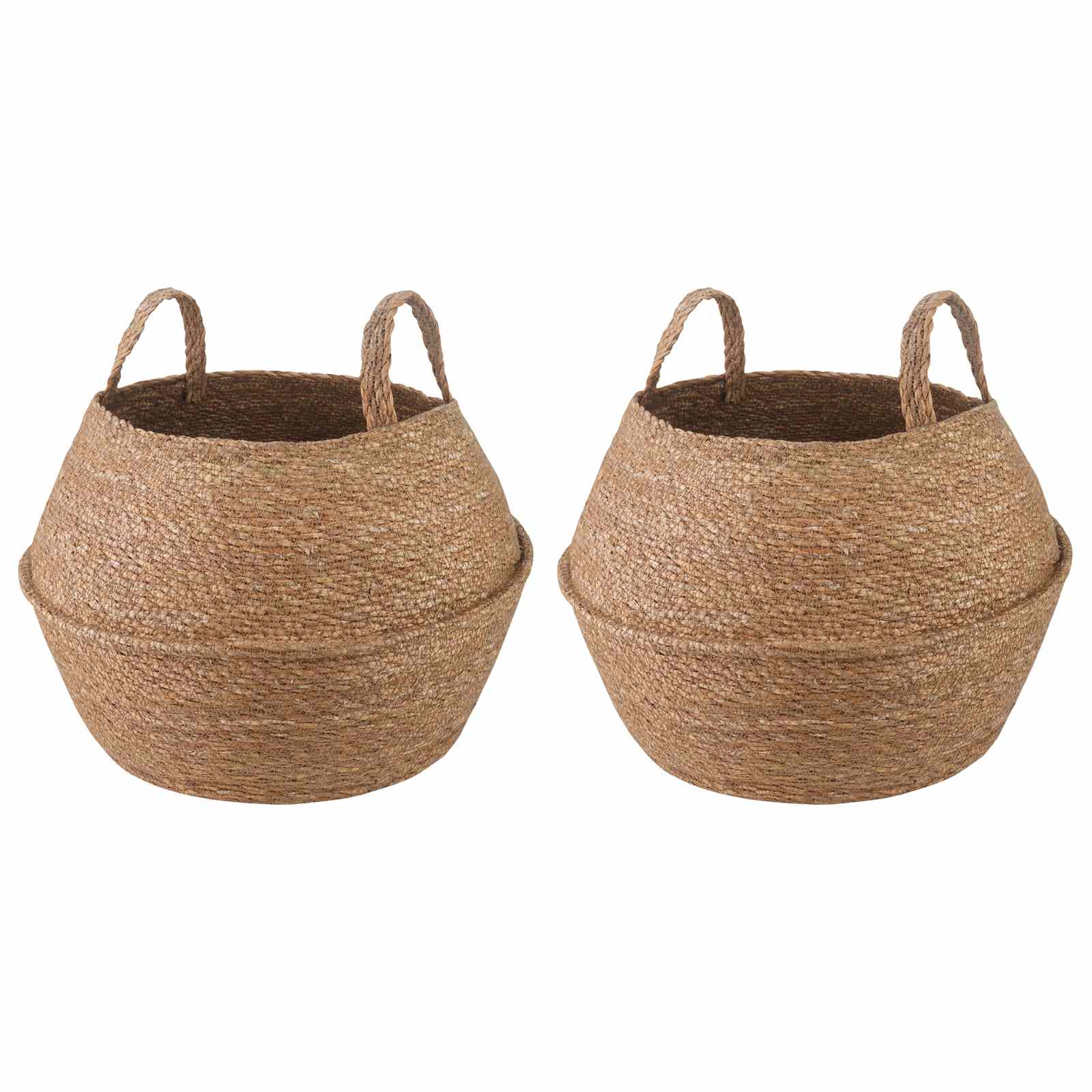 Plantenpot met handvatten 2 pcs Naturel Ø 45 x 36 cm