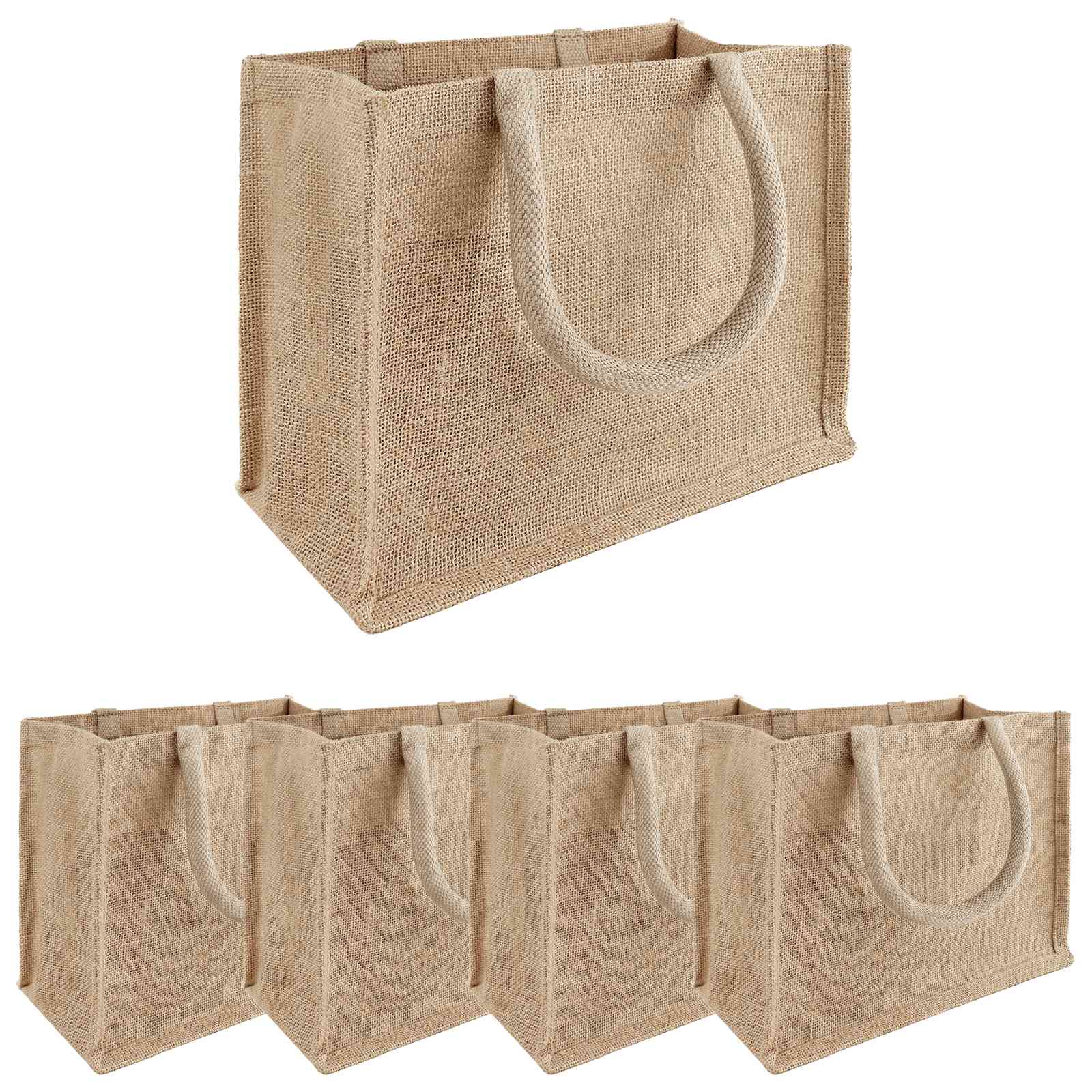 Jute handtassen 5 Naturel 26 x 22 x 14 cm 100% Tossa Jute