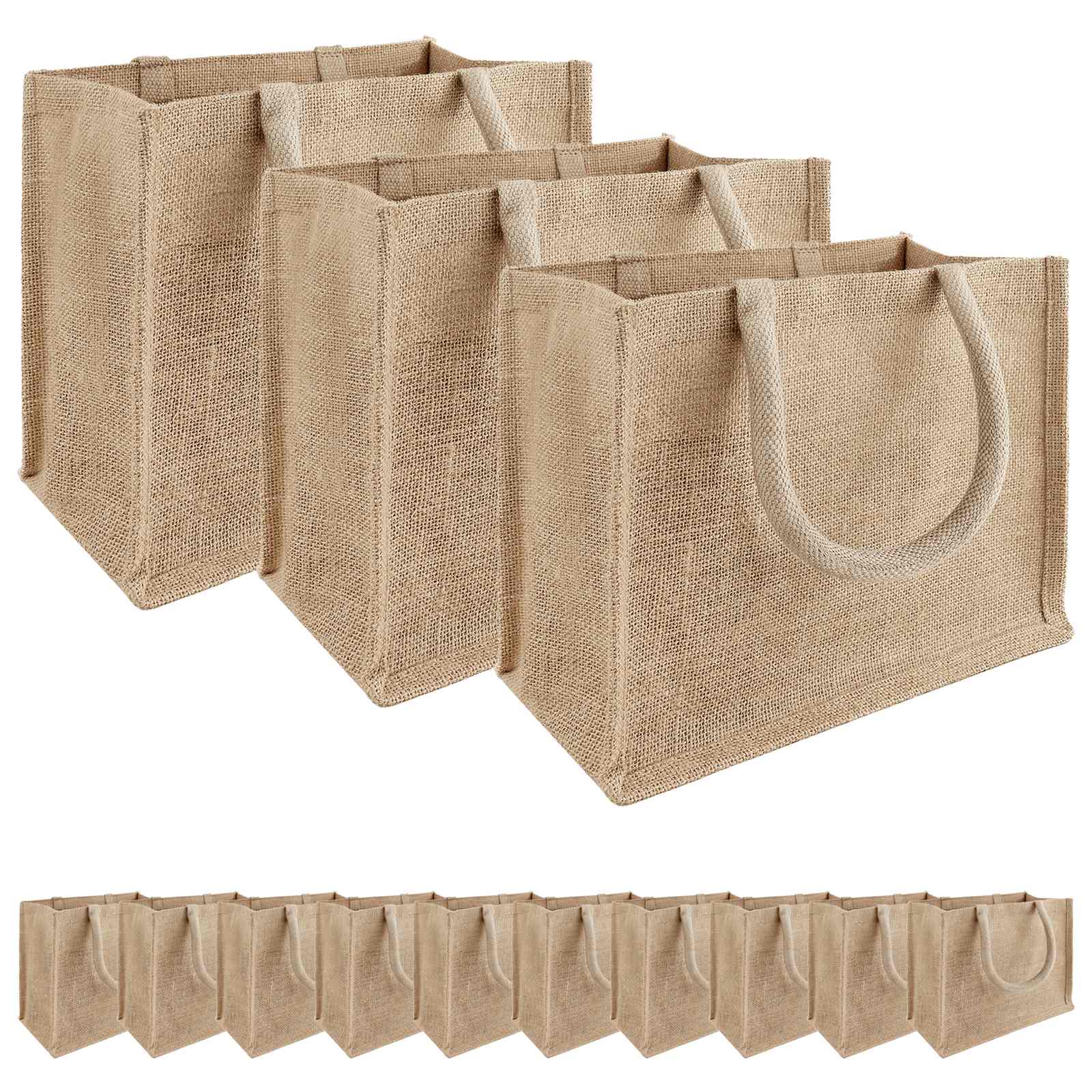 Jute handtassen 50 Naturel 26 x 22 x 14 cm 100% Tossa Jute