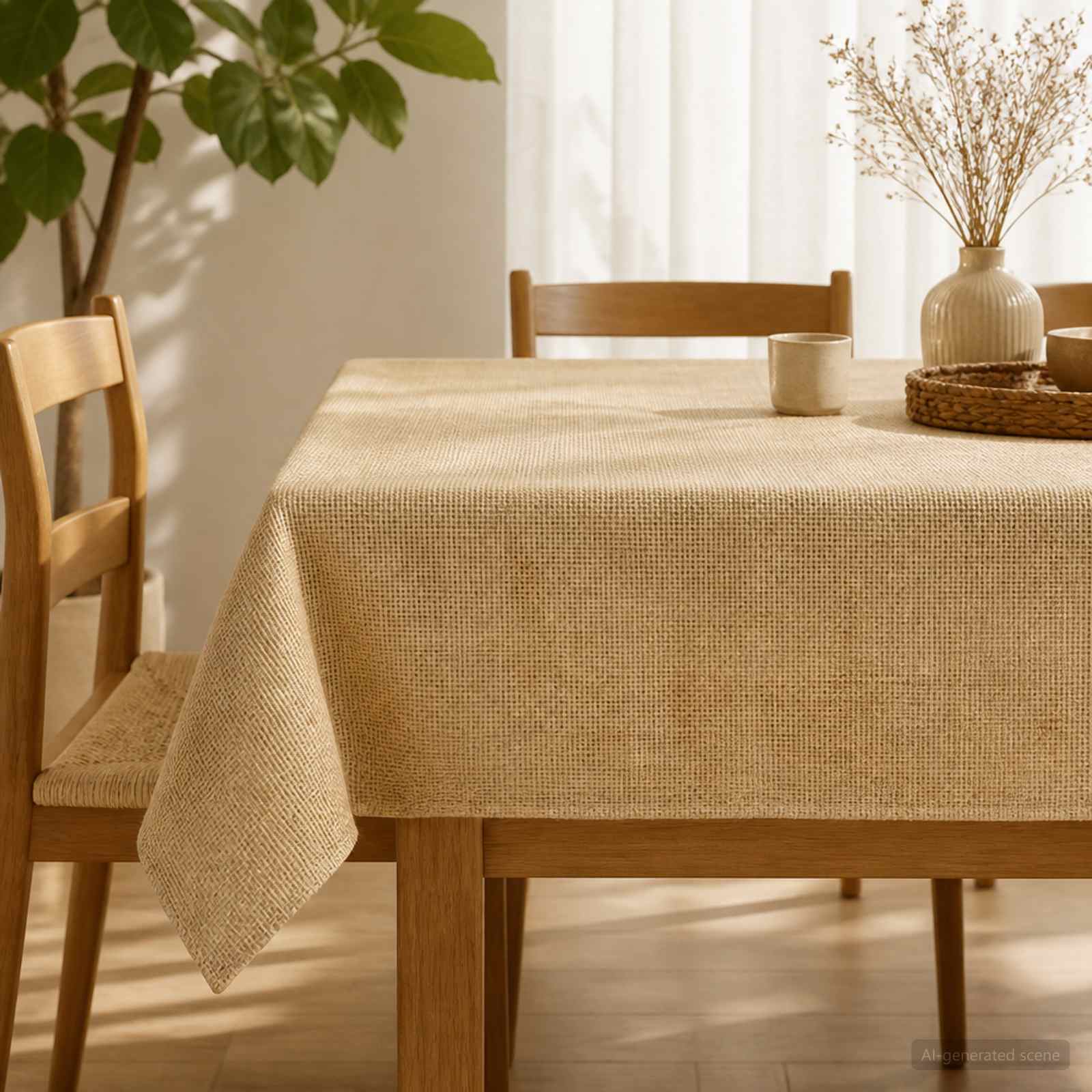 Jute tafelkleed Naturel 140 x 240 cm 100% Tossa Jute