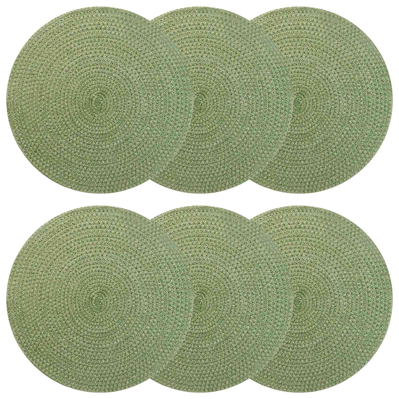 Jute placematten 6 st Olijfgroen 100% Tossa Jute