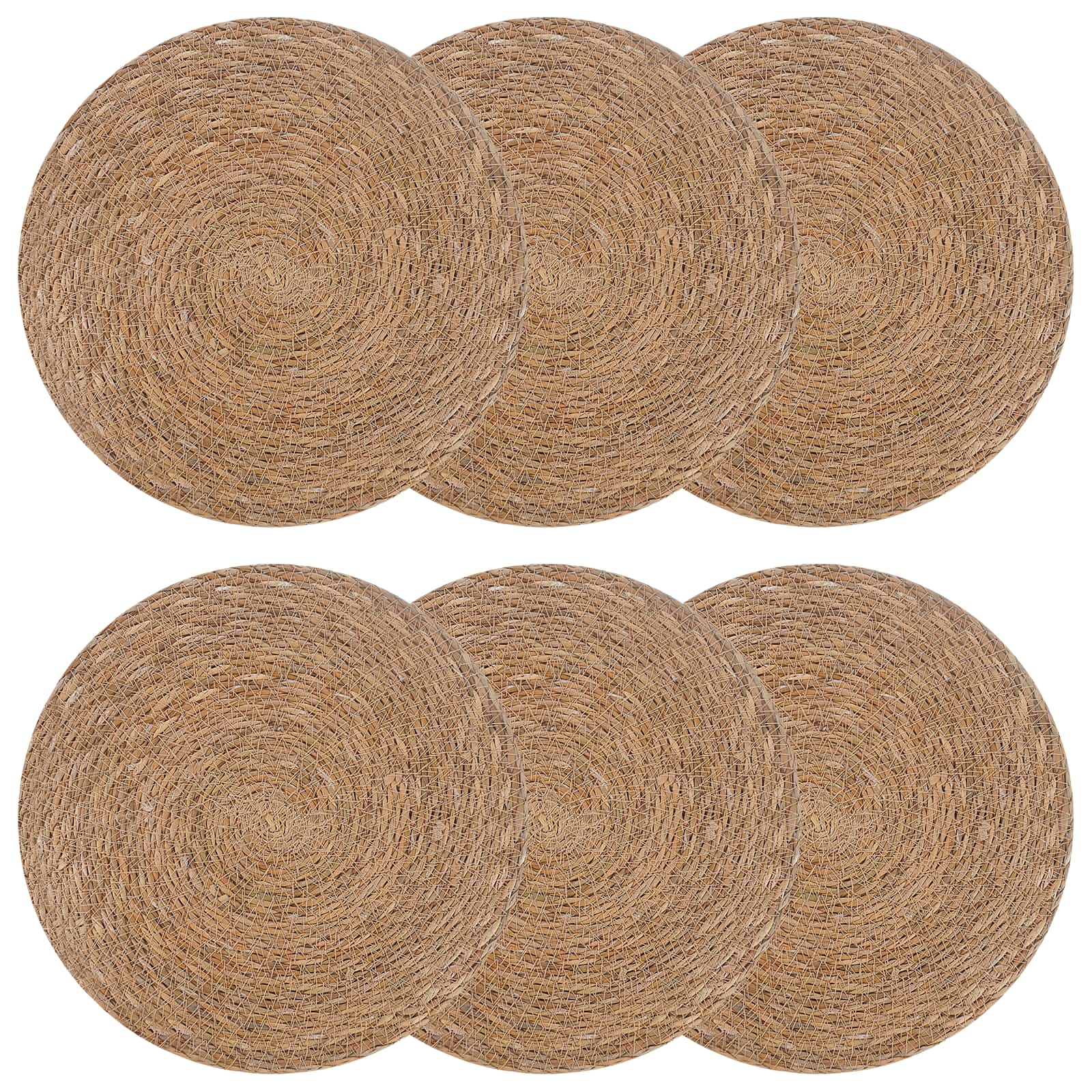 Zeegroene placemats 6 st Naturel 100% Zeegras