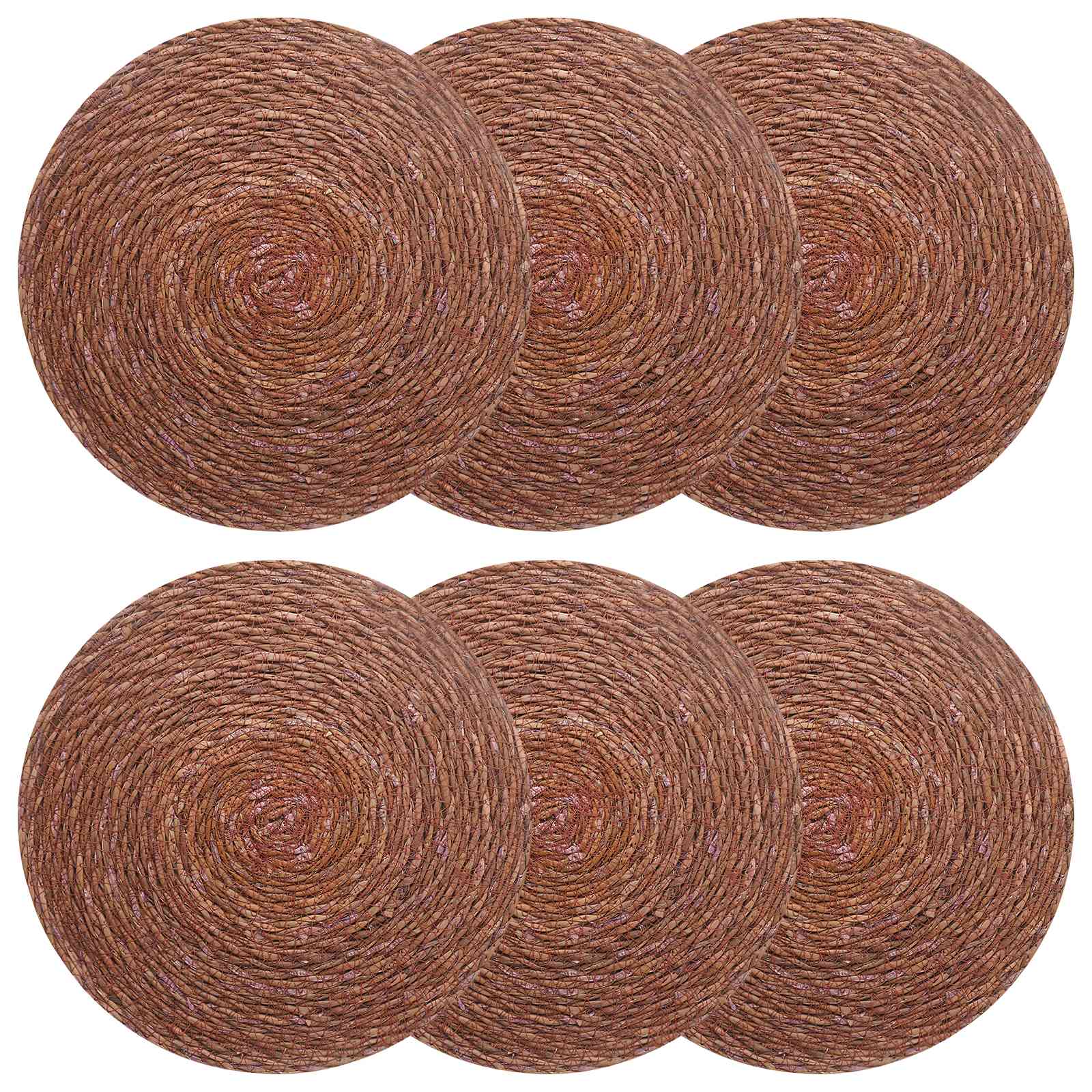 Zeegroene placemats 6 st Bruin 100% Zeegras