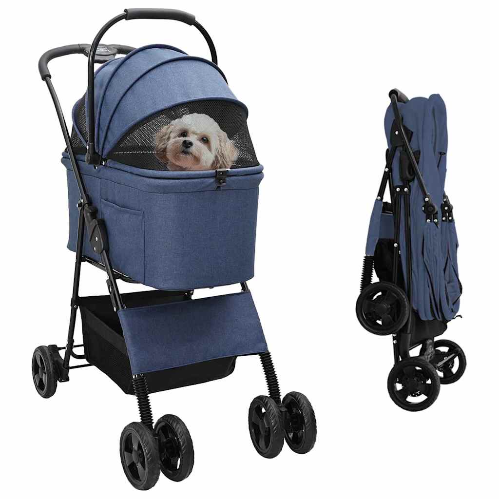 Opvouwbare Huisdierenwagen Blauw 81 x 47 x 99 cm Polyester