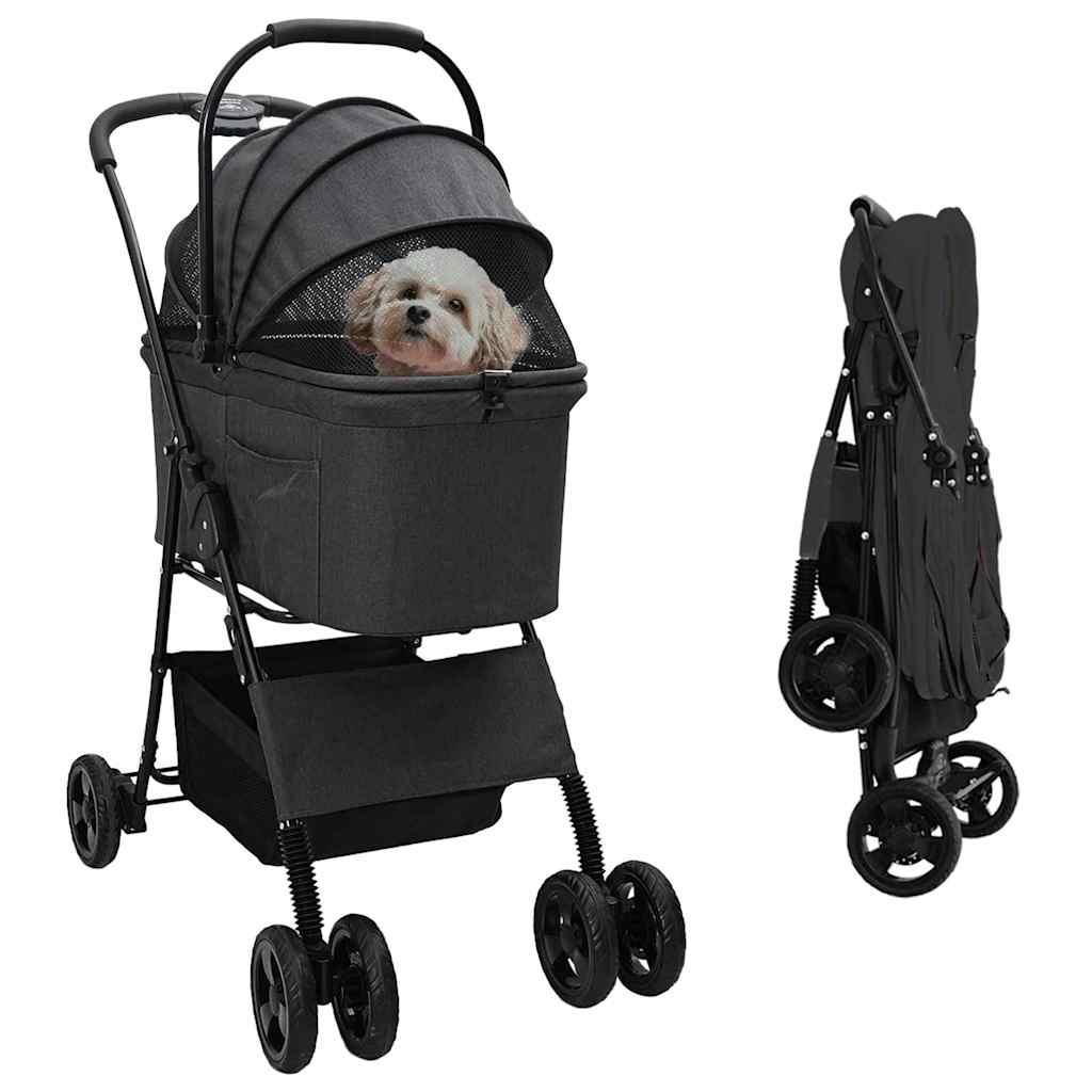 Opvouwbare Huisdierenwagen Zwart 81 x 47 x 99 cm Polyester
