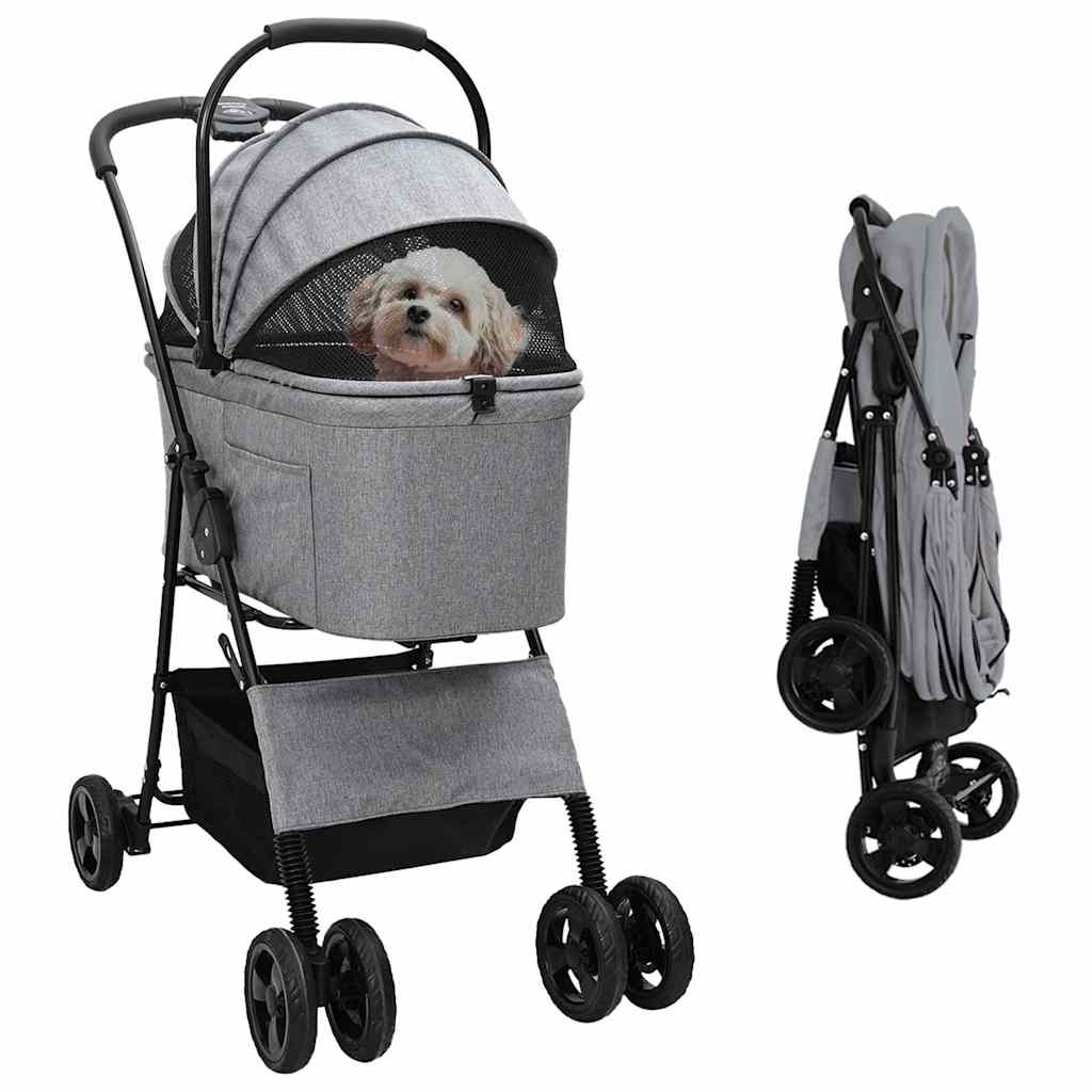 Opvouwbare Huisdierenwagen Grijs 81 x 47 x 99 cm Polyester