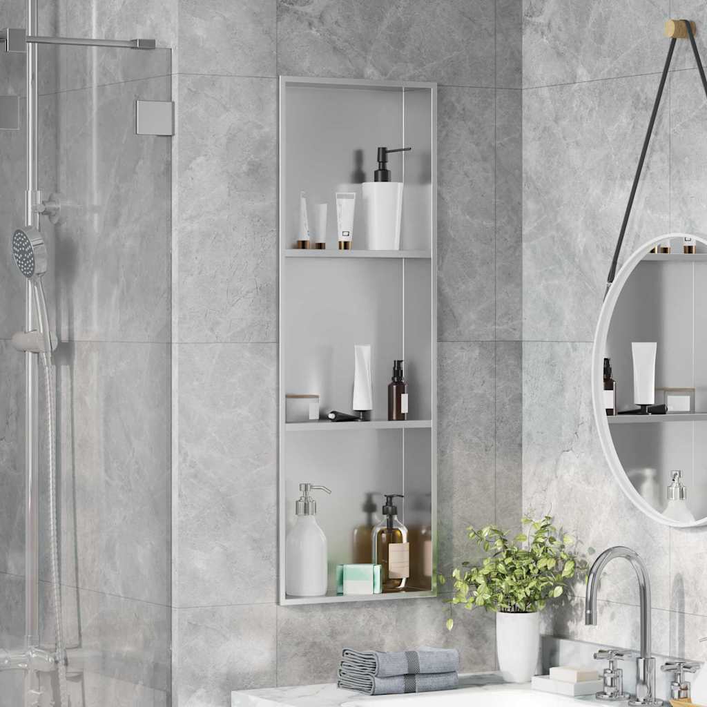 Douche Niche Zilver 90 x 30 x 9,5 cm Roestvrij staal