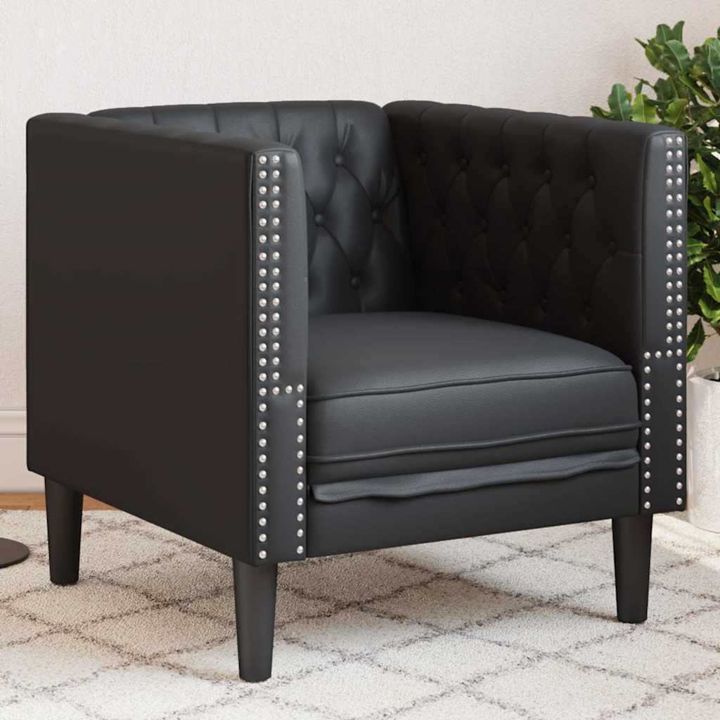 Bank Zwart 74,5 x 71 x 70,5 cm PVC – afbeelding 1