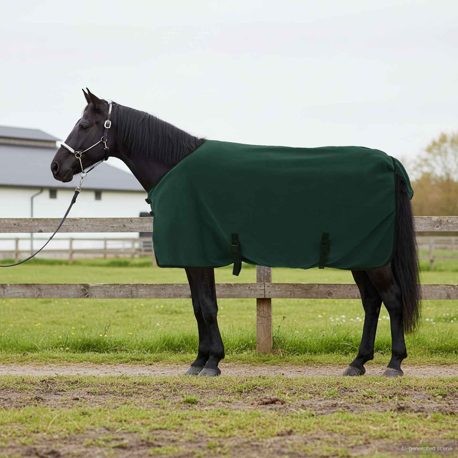Paardendeken Volledig Donkergroen 115 cm Polyester