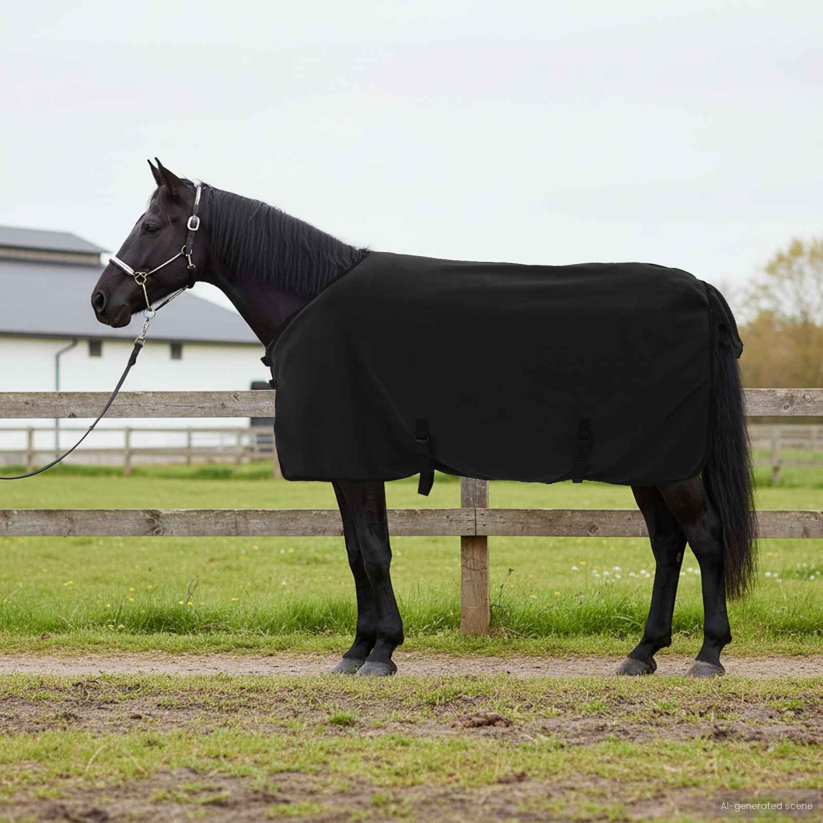 Paardendeken Zwart 95 cm Polyester