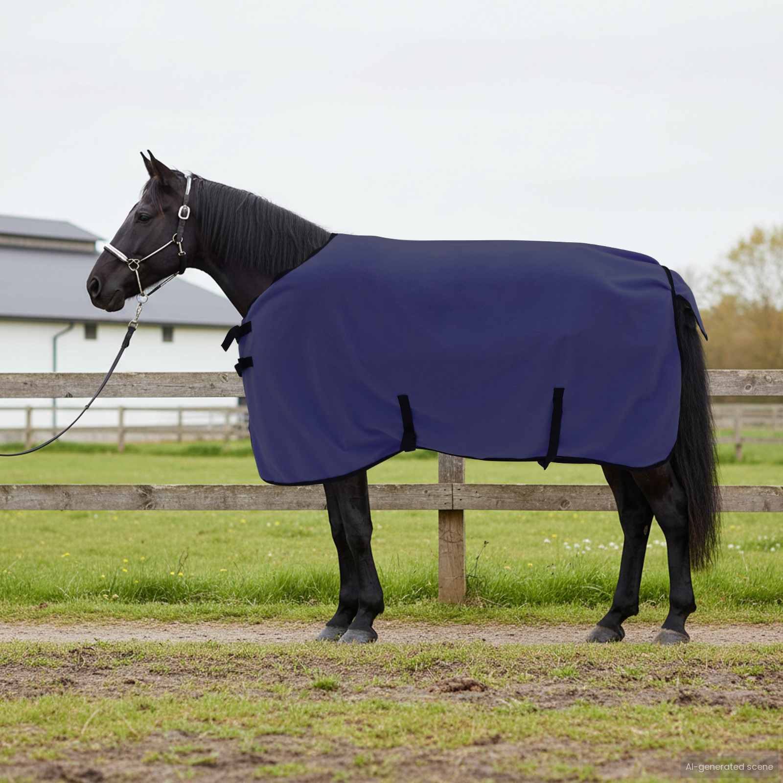 Paardendeken Marineblauw 85 cm Polyester