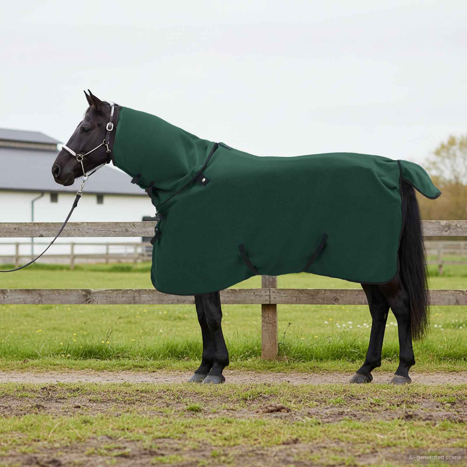 Paardendeken Volledig Donkergroen 95 cm Polyester