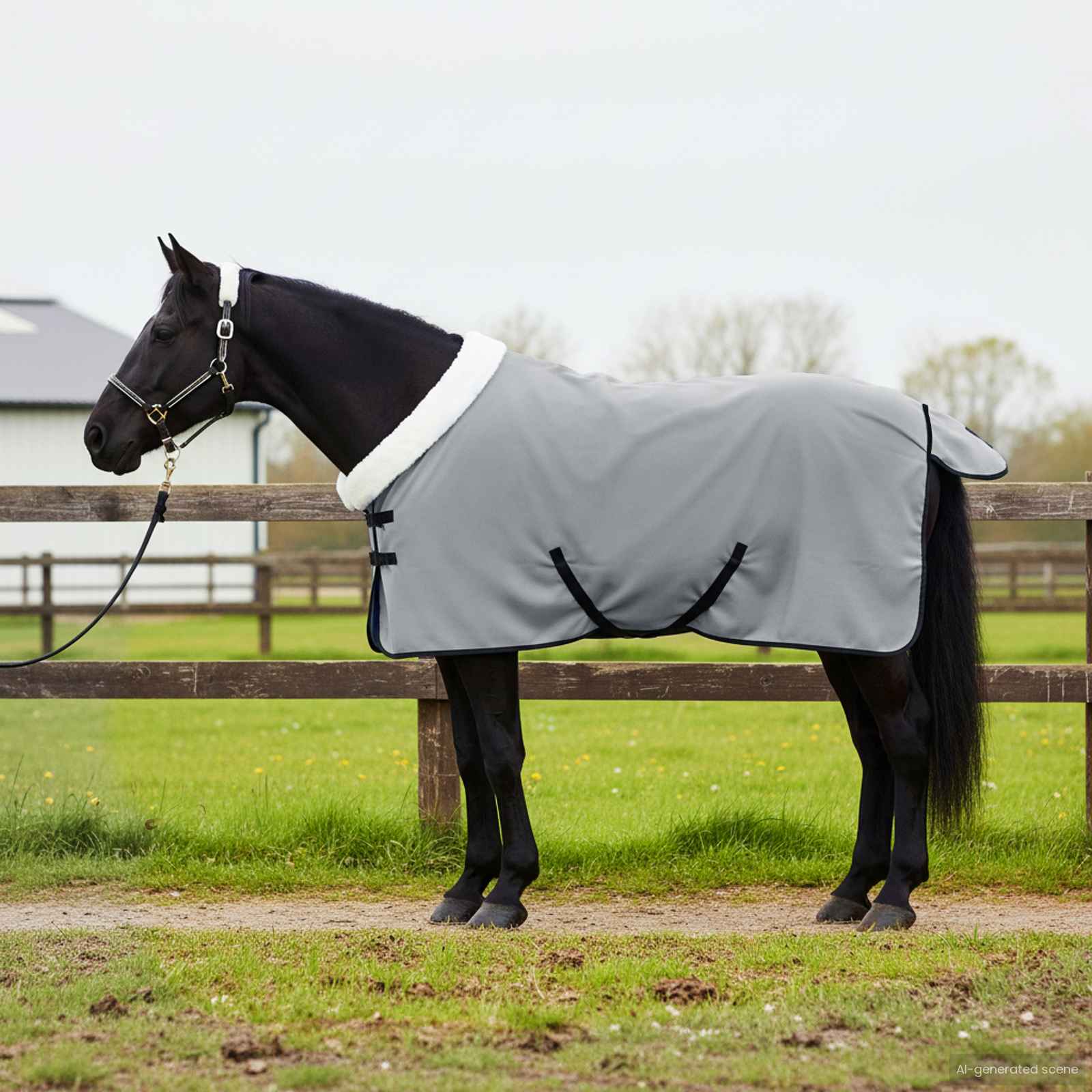 Paardendeken Volledig Donkergroen 115 cm Polar fleece