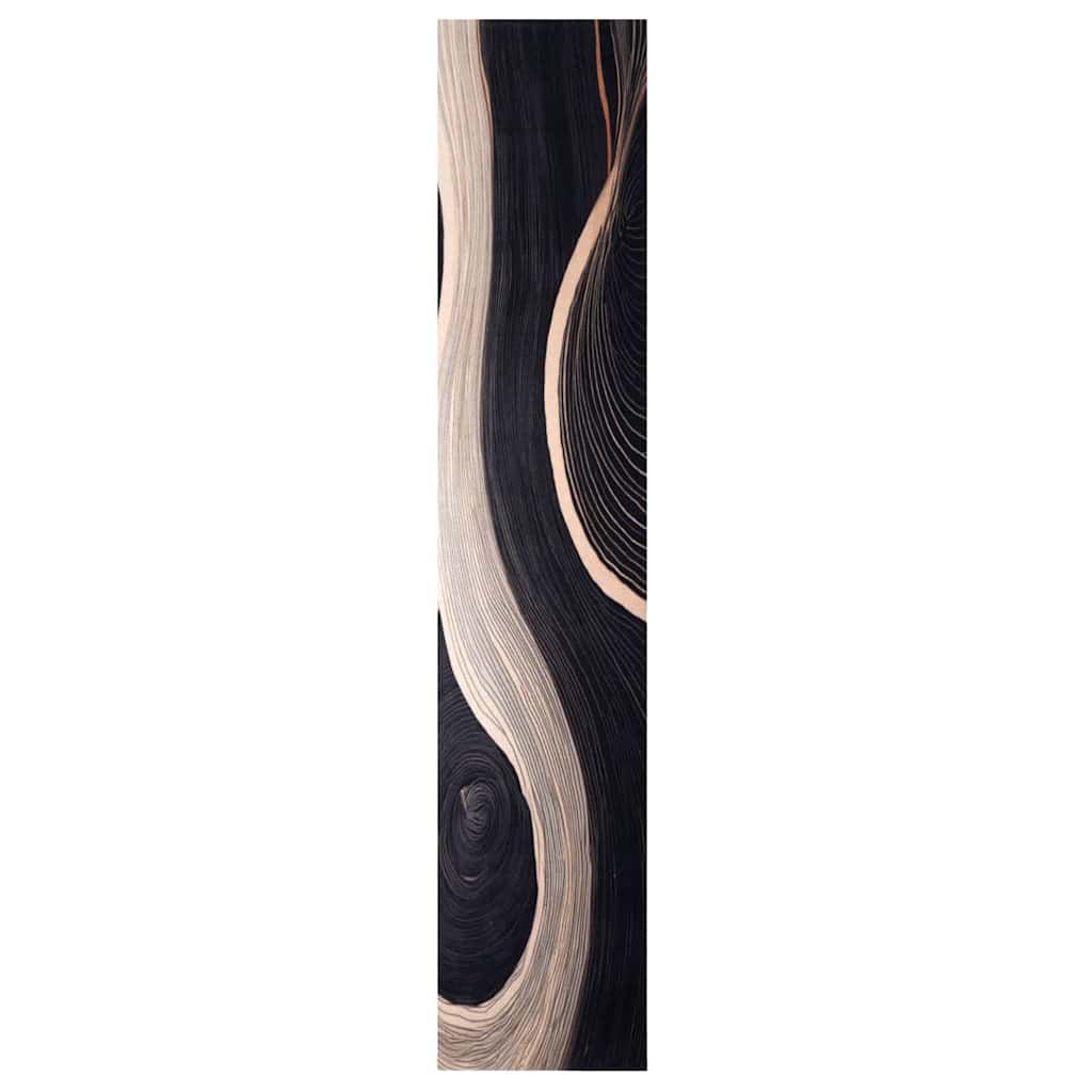 Keuken Vloerkleed Zwart 300 x 60 cm Fluweel – afbeelding 2