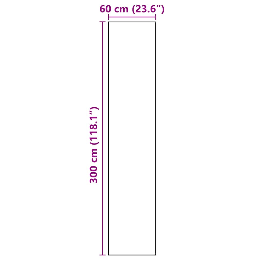 Keuken Vloerkleed Zwart 300 x 60 cm Fluweel – afbeelding 7