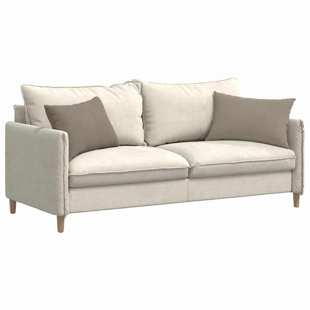 Sofa Kussens 2 stuks Taupe 60 x 40 cm Stof – afbeelding 3