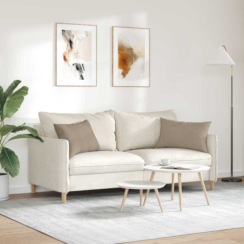 Sofa Kussens 2 stuks Taupe 60 x 40 cm Stof – afbeelding 4