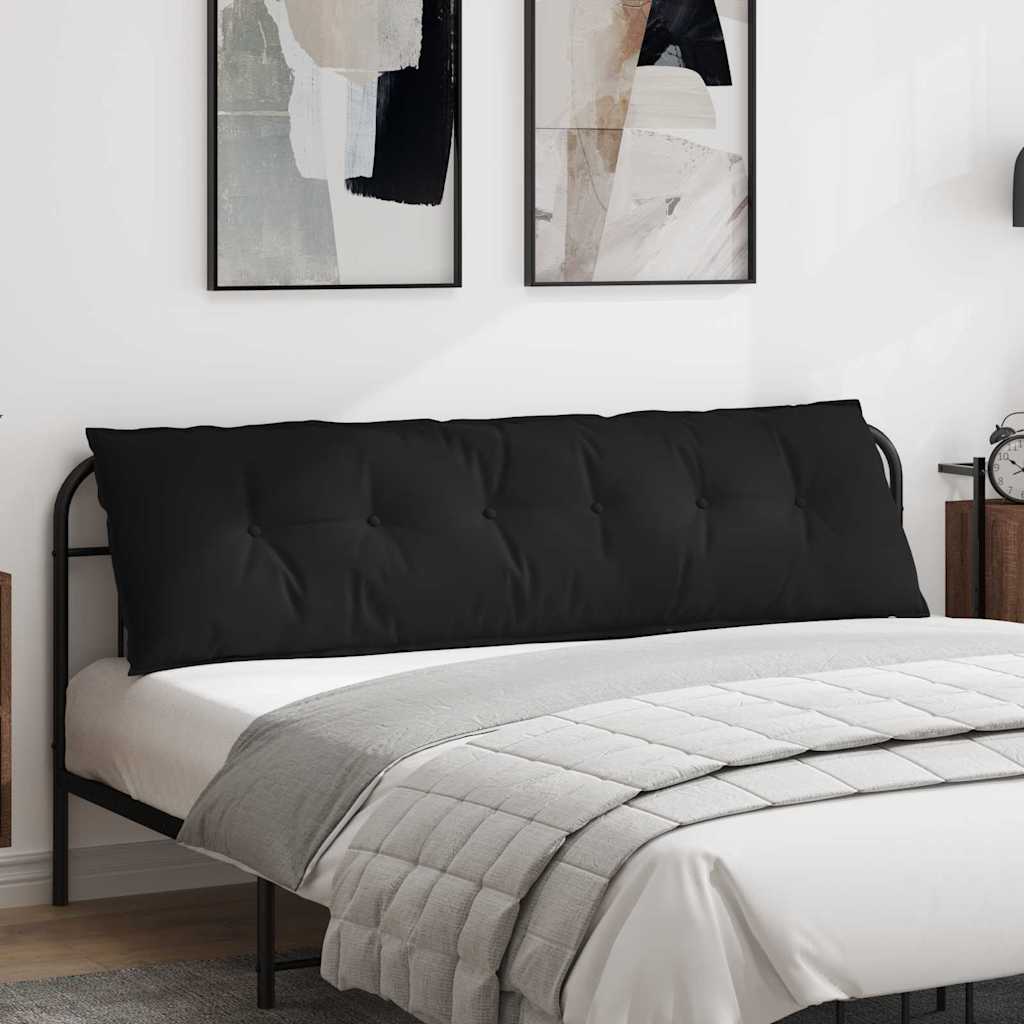 Rugkussen Zwart 180 x 50 cm Microvezel Stof