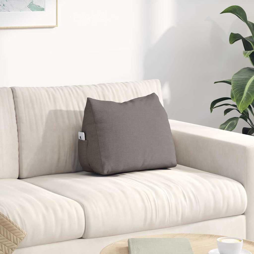 Rugkussen Taupe 45 x 20 x 35 cm Stof – afbeelding 1