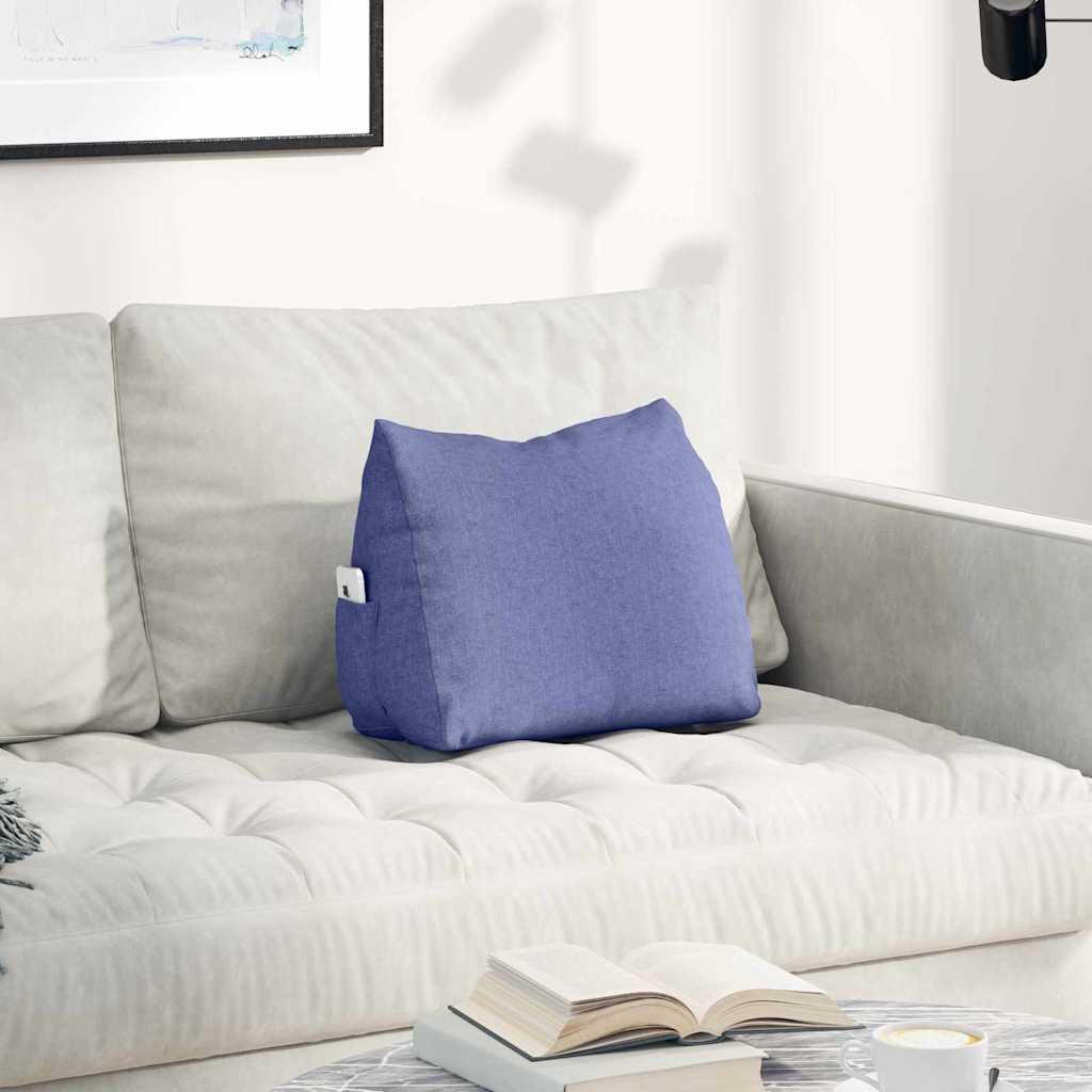 Rugkussen Jeans Blauw 45 x 20 x 35 cm Stof