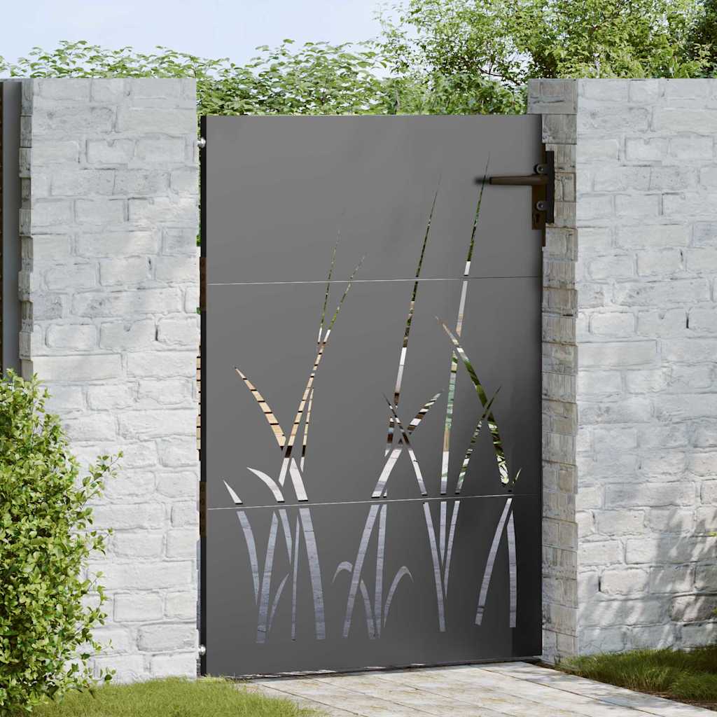 Tuinpoort met slot Zwart 85 x 125 cm Poedergecoat staal
