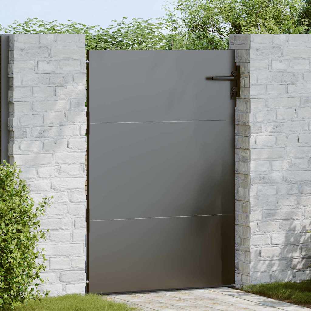 Tuinpoort met slot Zwart 85 x 150 cm Poedergecoat staal
