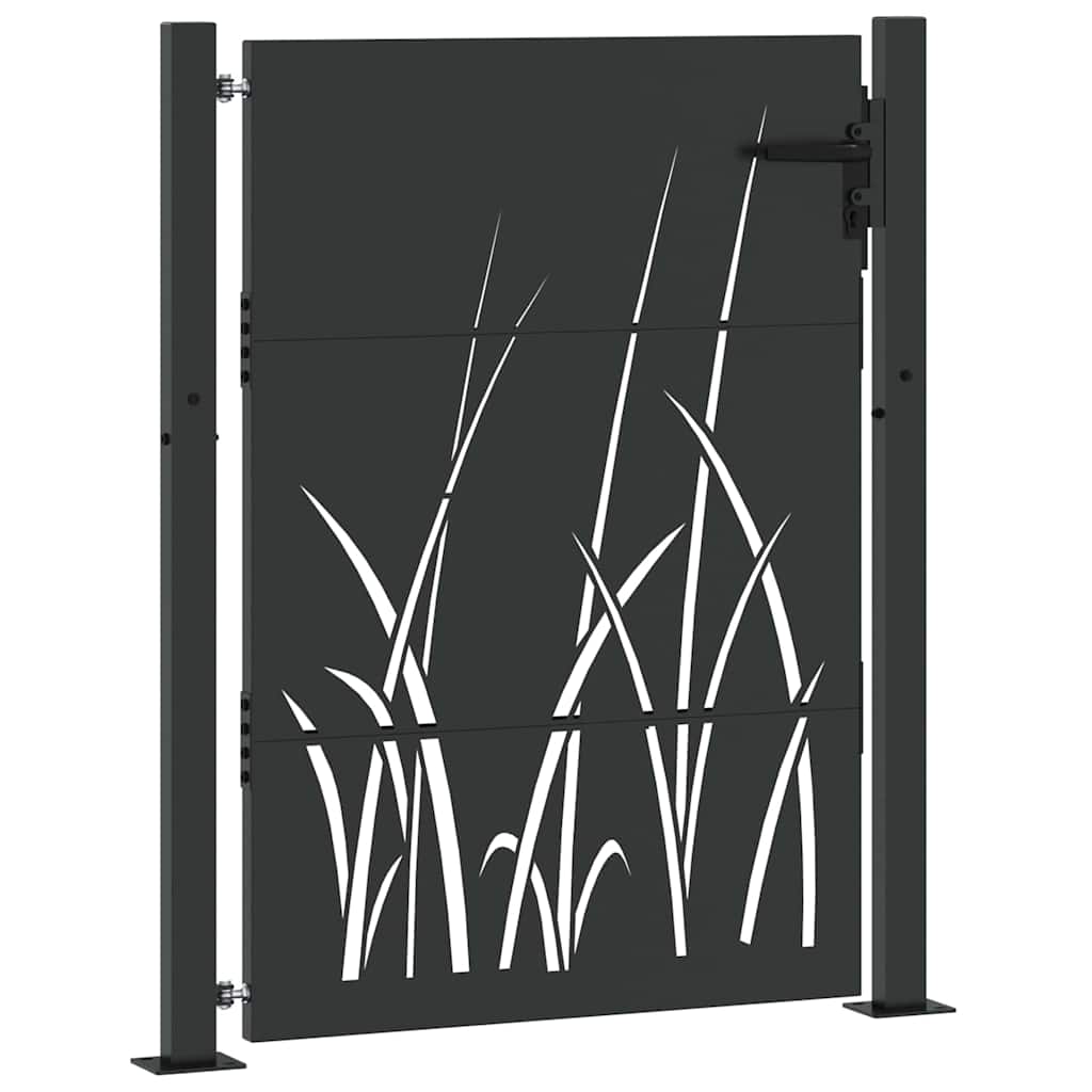Tuinpoort met slot Zwart 110 x 155 cm Poedergecoat staal – afbeelding 4