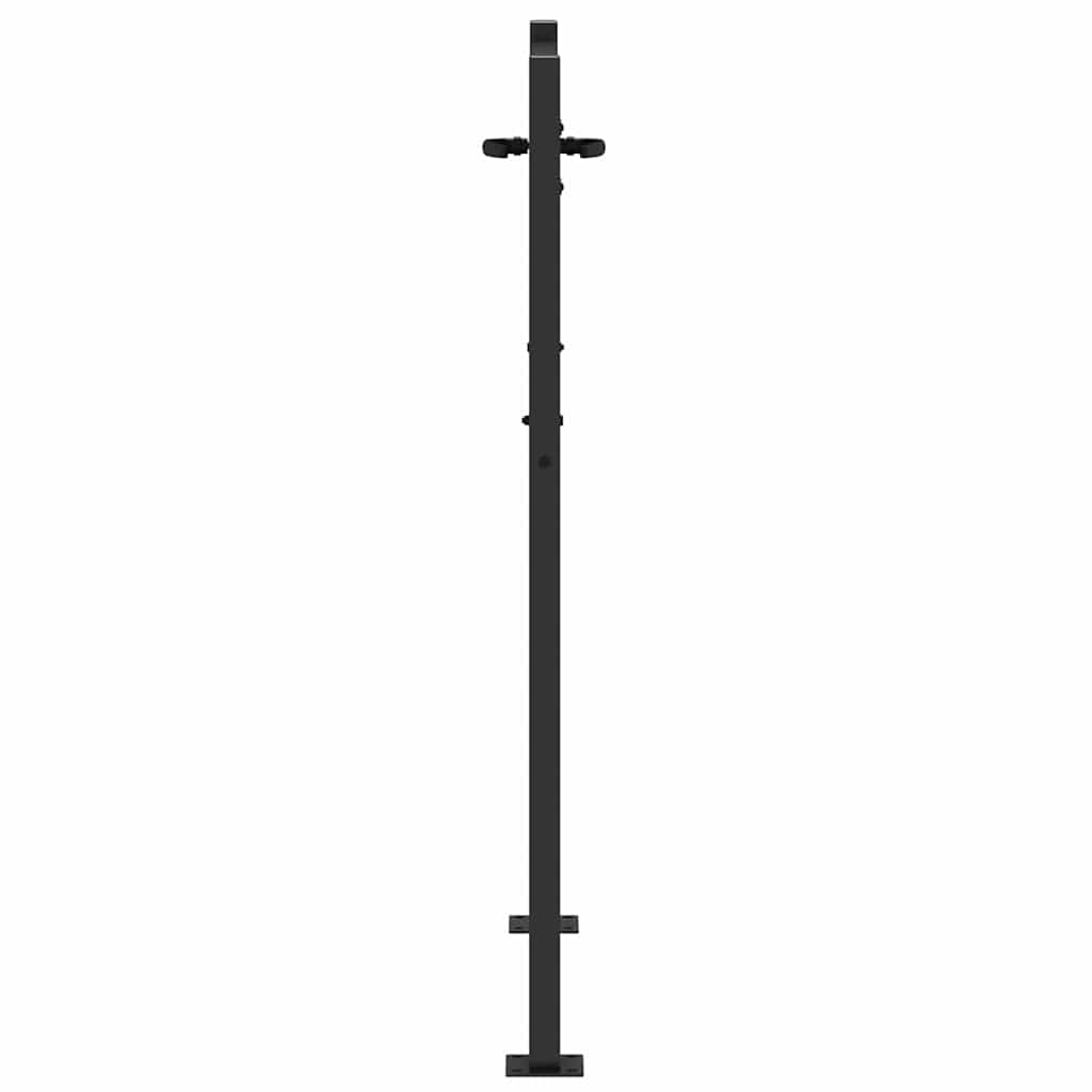 Tuinpoort met slot Zwart 110 x 155 cm Poedergecoat staal – afbeelding 5