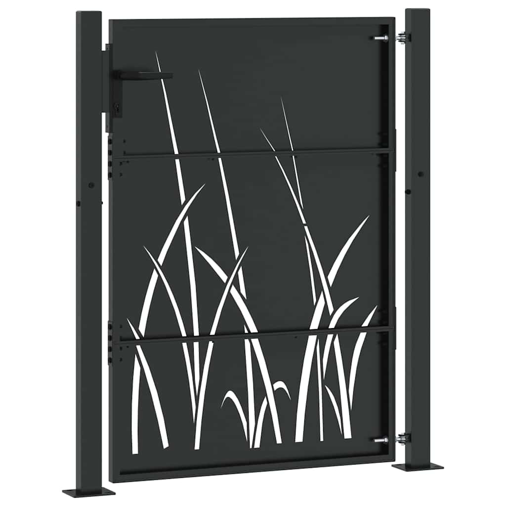 Tuinpoort met slot Zwart 110 x 155 cm Poedergecoat staal – afbeelding 6