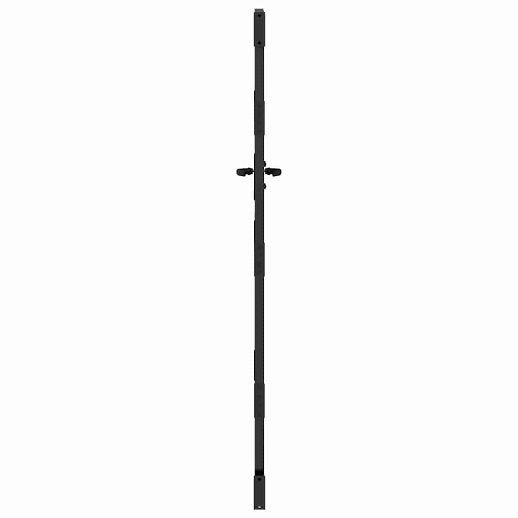 Tuinpoort met slot Zwart 110 x 180 cm Gepoedercoat staal – afbeelding 5