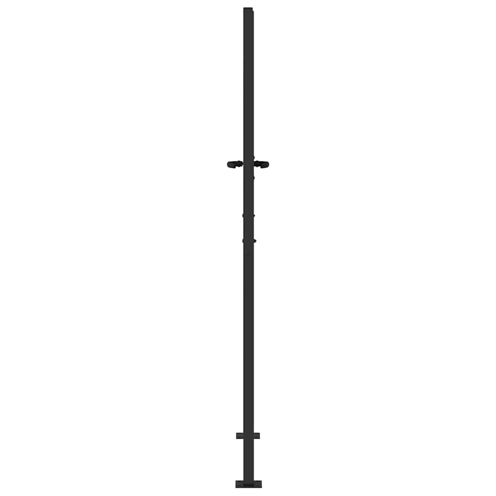 Tuinpoort met slot Zwart 110 x 180 cm Gepoedercoat staal – afbeelding 5