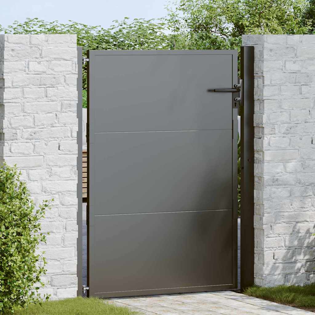 Tuinpoort met slot Zwart 110 x 130 cm Gepoedercoat staal