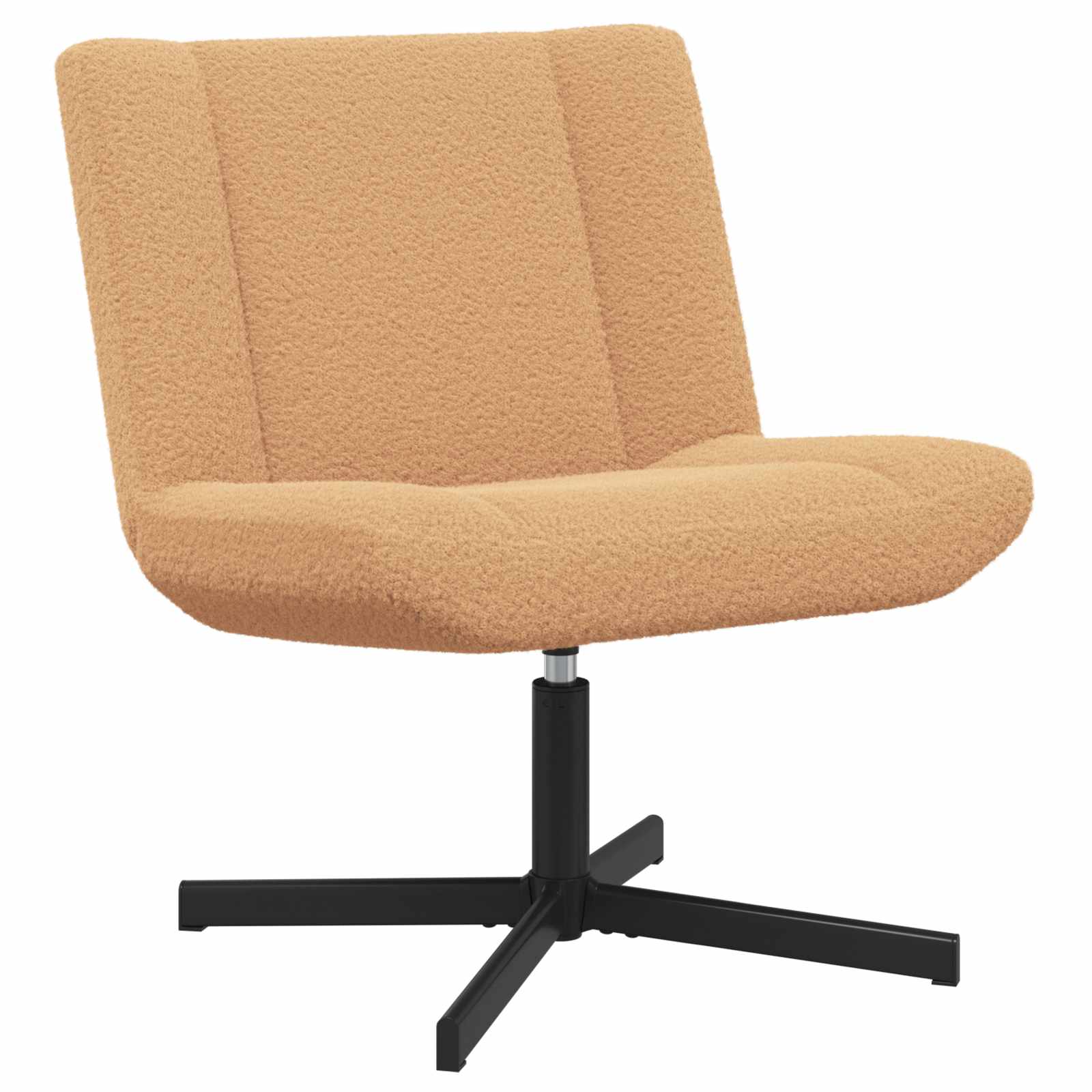 Draaistoel Beige 63 x 75 x 76 cm Schapenvacht – afbeelding 1