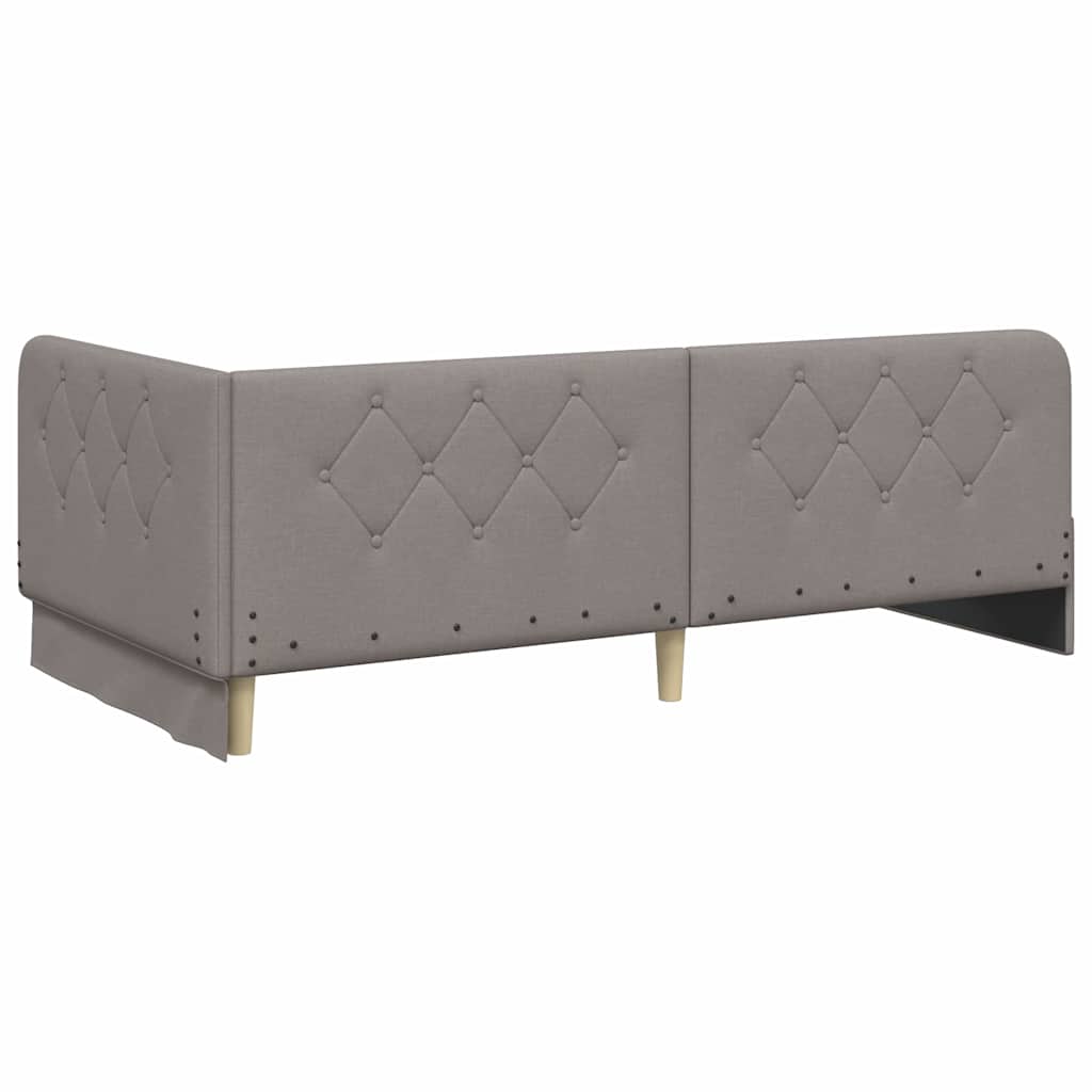 Hoekbedframe Taupe 90 x 190 cm Stof – afbeelding 7
