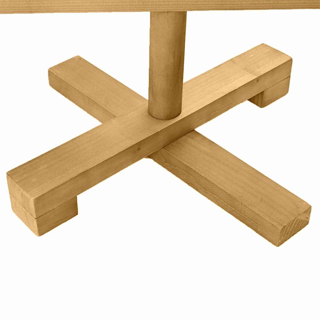 Houten kerstboom met standaard Bruin 180 cm Massief grenenhout – afbeelding 11