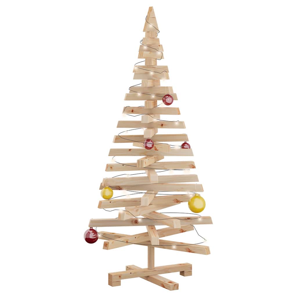 Kerstbomen met standaard Naturel 120 cm Massief grenenhout – afbeelding 3