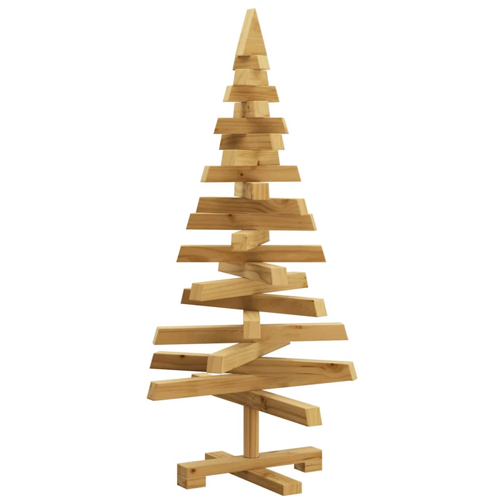 Kerstbomen met standaard Bruin 90 cm Massief grenenhout – afbeelding 2
