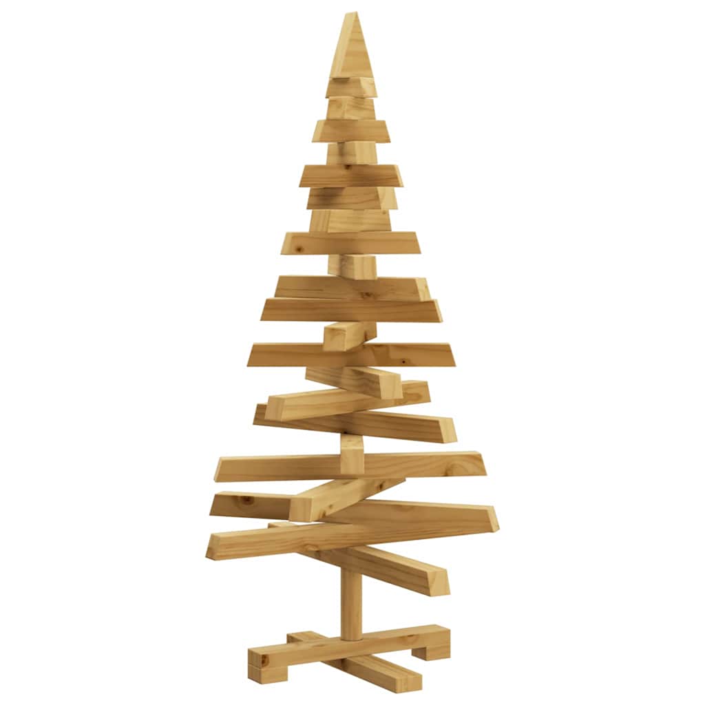 Kerstbomen met standaard Bruin 90 cm Massief grenenhout – afbeelding 7