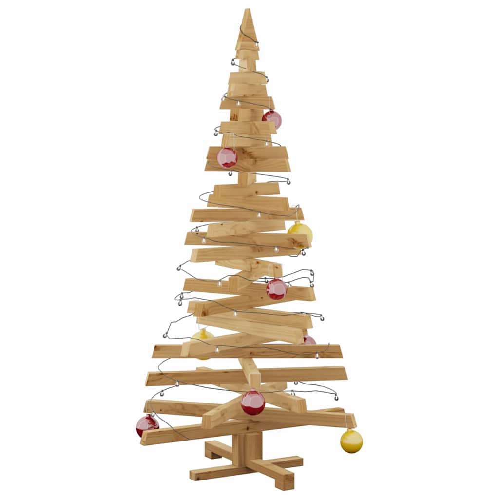 Kerstbomen met standaard Bruin 150 cm Massief grenenhout – afbeelding 3