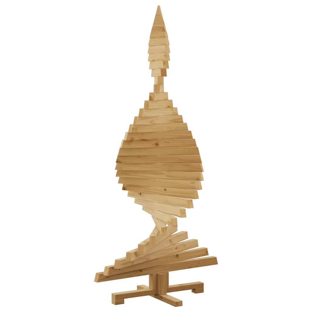 Kerstbomen met standaard Bruin 150 cm Massief grenenhout – afbeelding 6