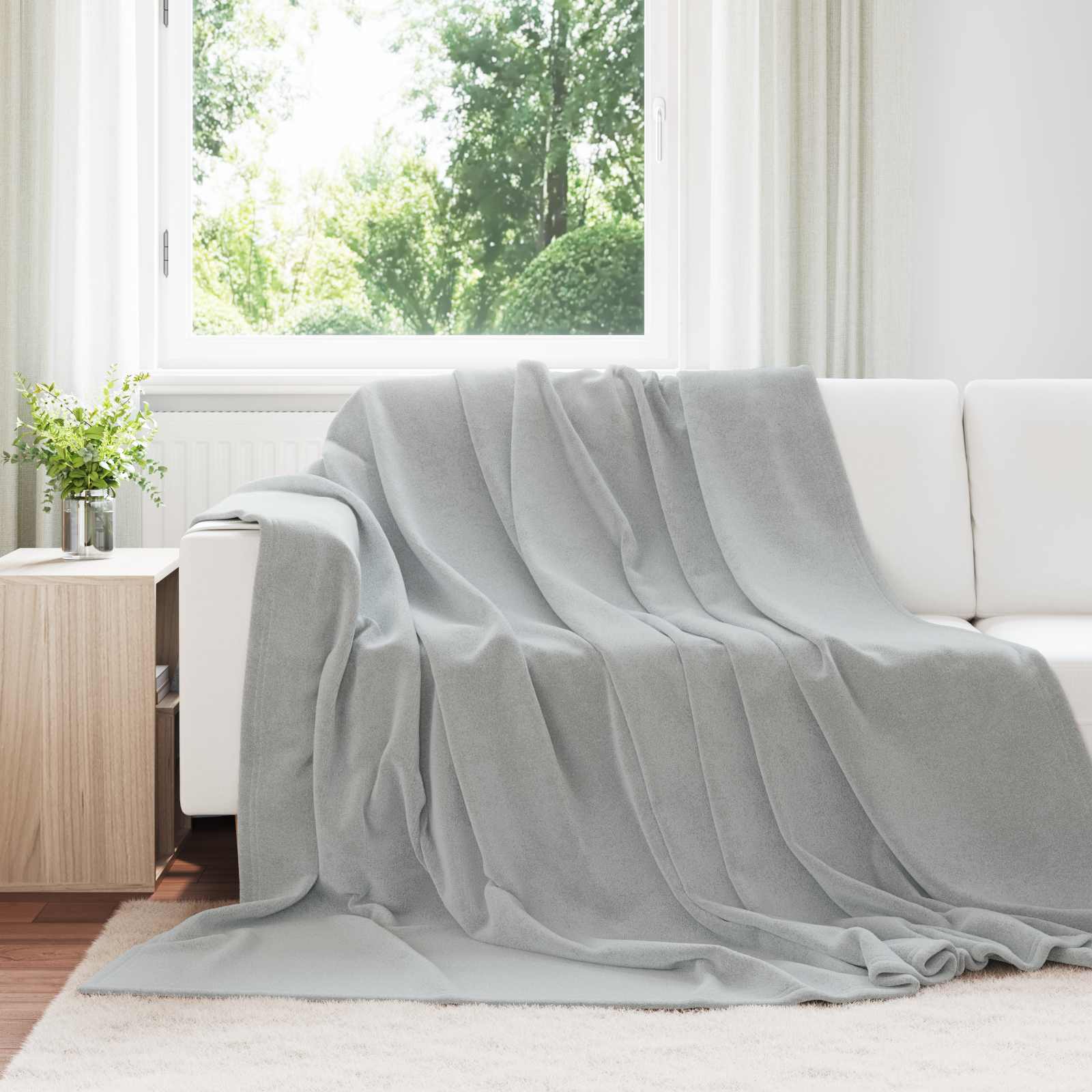 Gooi Deken Grijs 240 x 270 cm Fleece