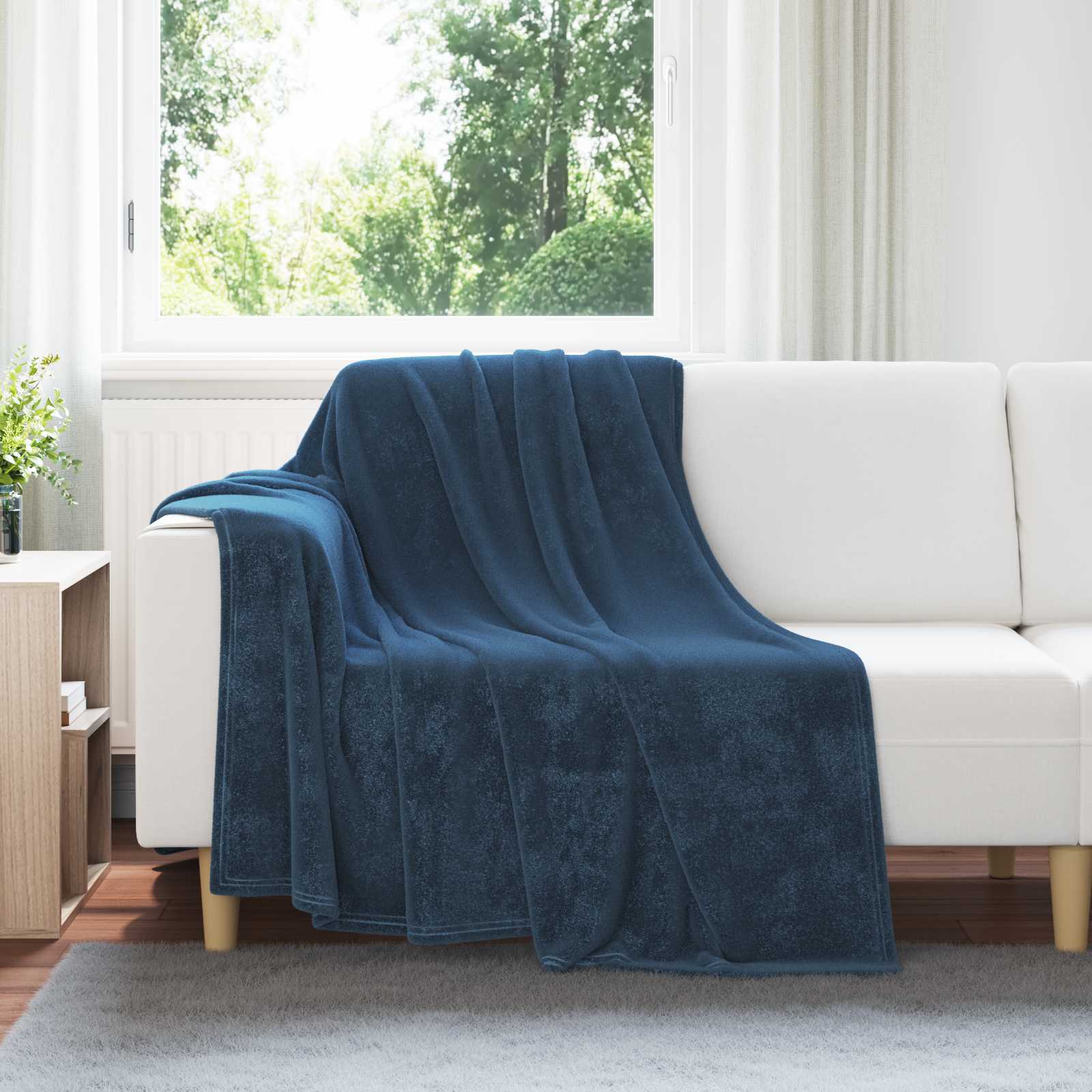 Gooi Deken Marineblauw 150 x 200 cm Fleece