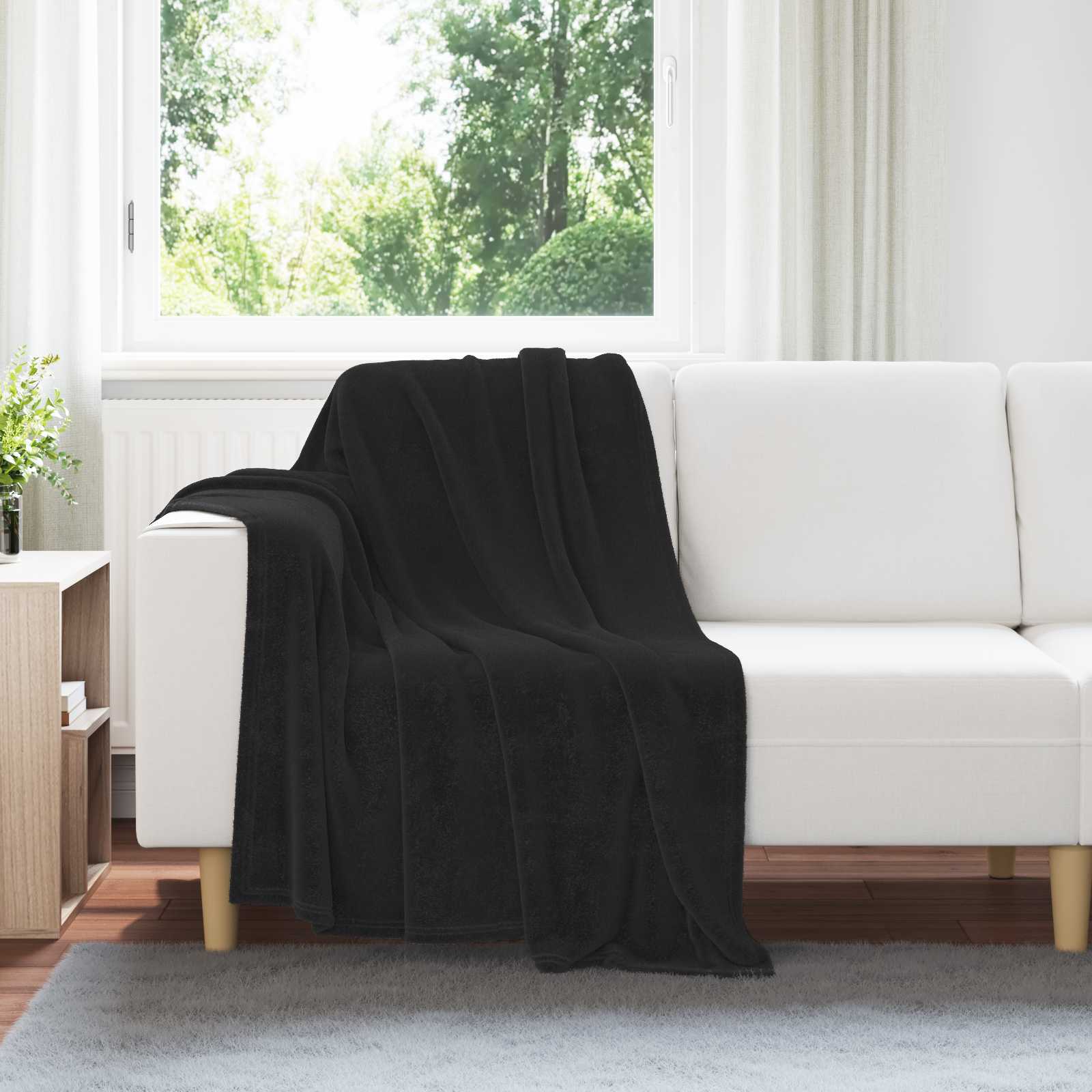 Gooi Deken Zwart 130 x 150 cm Fleece