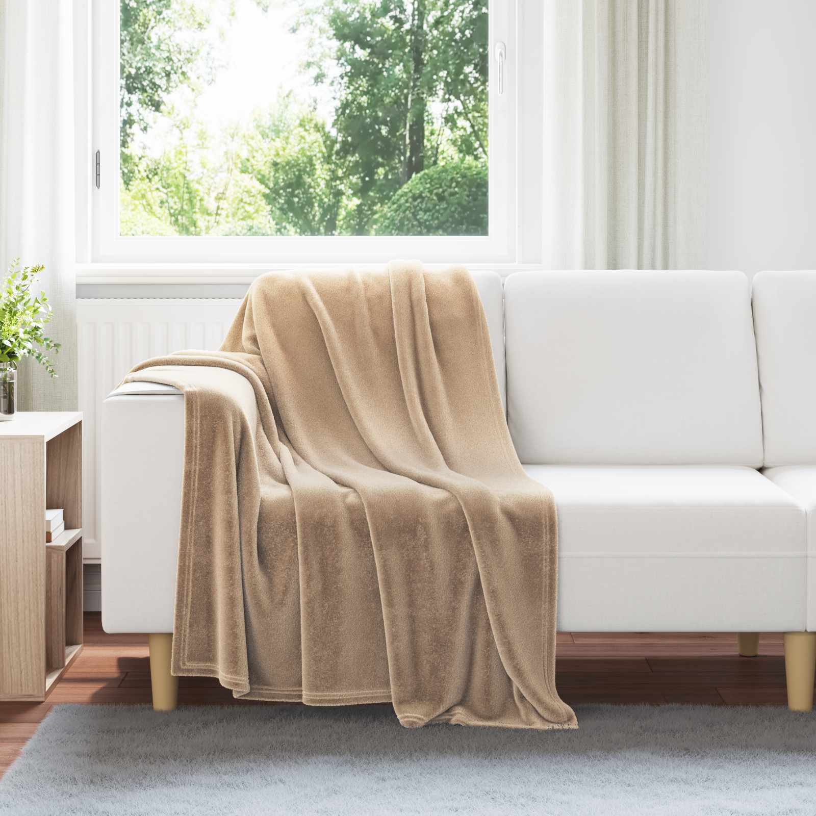 Kleden 6 pcs Kameel 130 x 150 cm Fleece