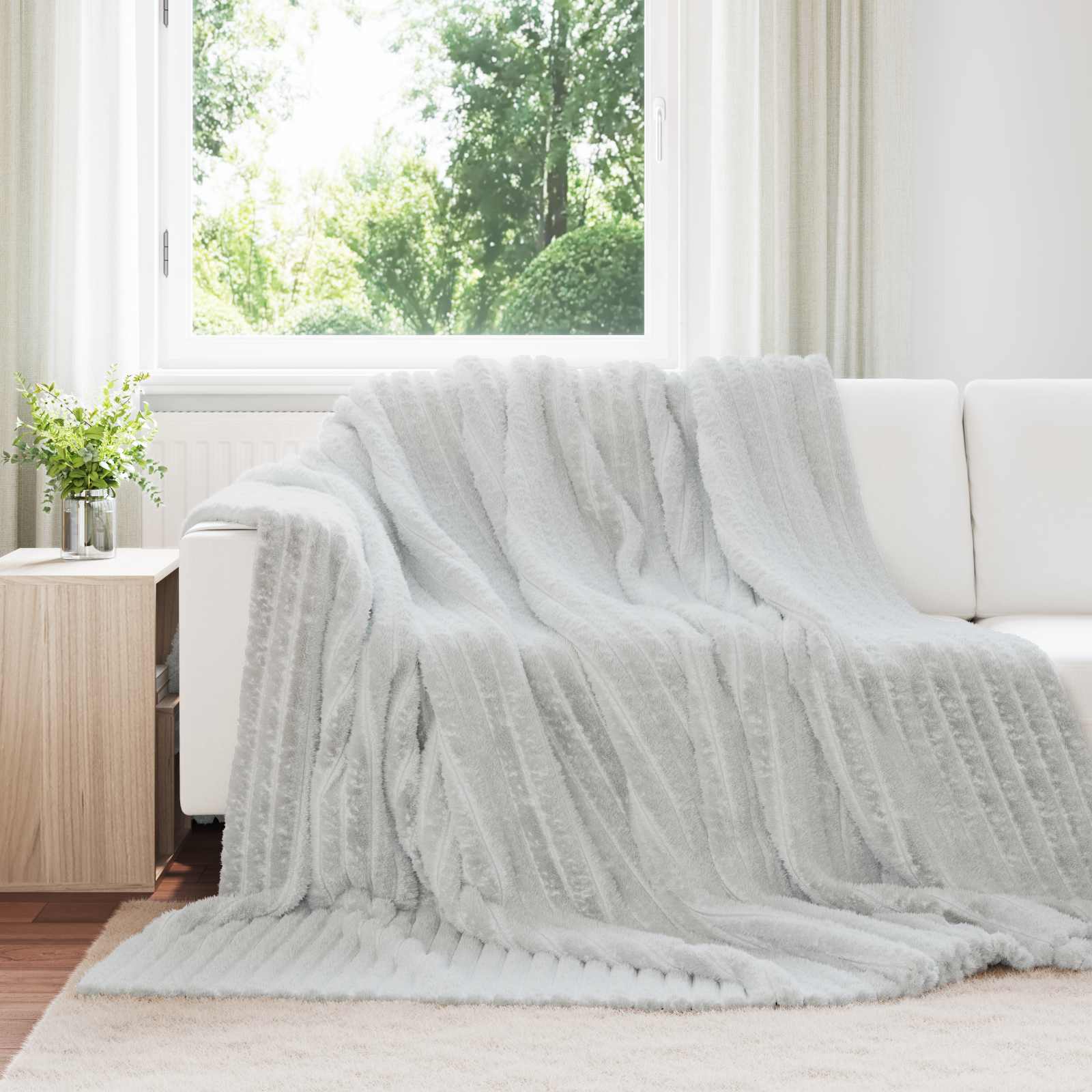 Gooi Deken Grijs 240 x 220 cm Fleece