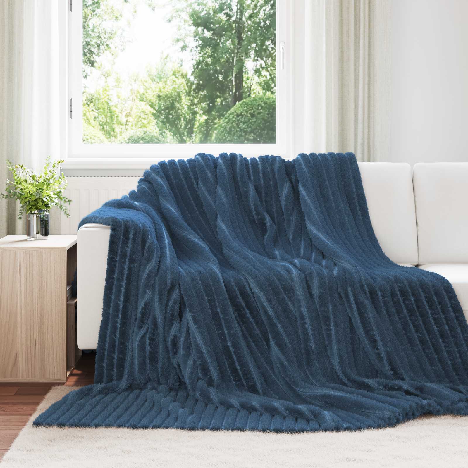 Gooi Deken Marineblauw 240 x 220 cm Fleece