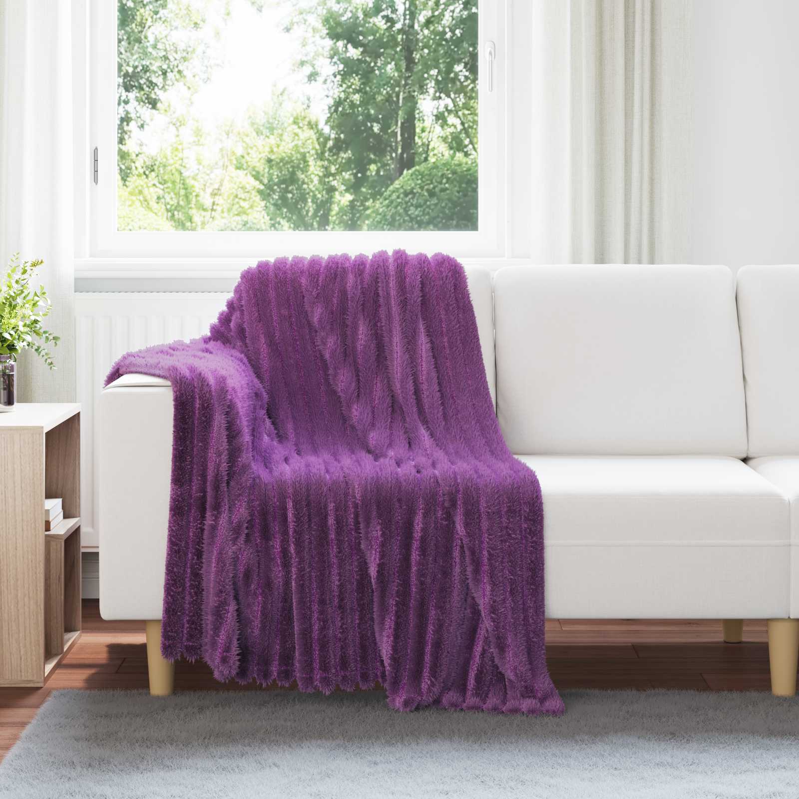 Gooi Deken Paars 150 x 130 cm Fleece – afbeelding 1